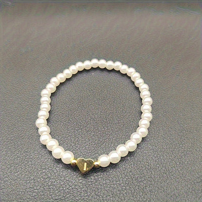 Chic Bracelet With A-Z Initial And Heart