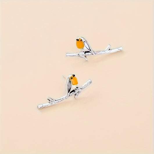 Cartoon-Style Bird Earrings