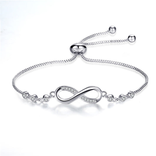 Chic Adjustable Rose Gold Bracelet With Infinity Symbol