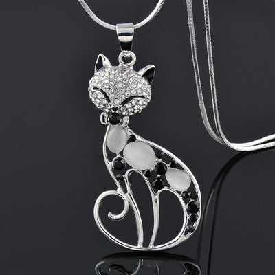 Cats Of Love Necklace In Sterling Silver