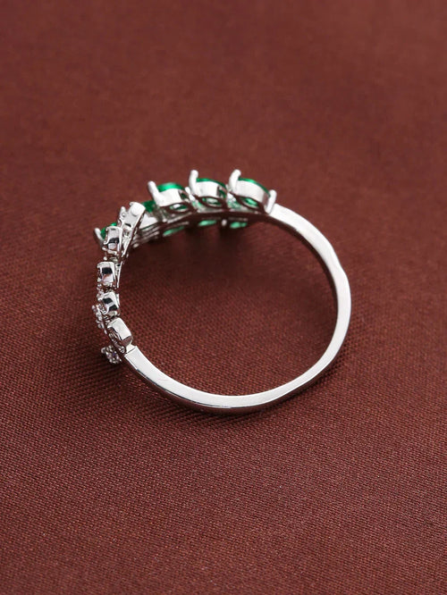 Antique-Inspired Green Leaf Ring