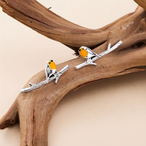 Cartoon-Style Bird Earrings