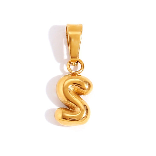 Chic Necklace With Bubble-Style Letter