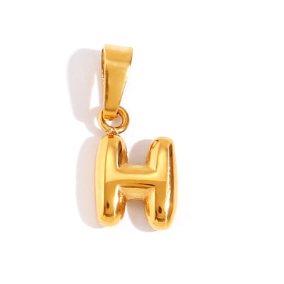 Chic Necklace With Bubble-Style Letter