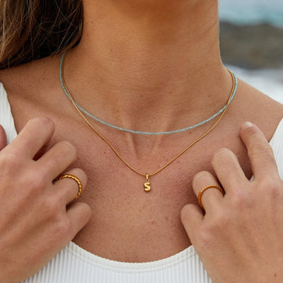 Chic Necklace With Bubble-Style Letter