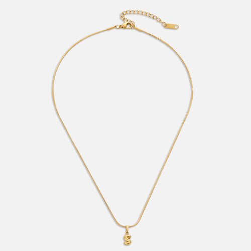 Chic Necklace With Bubble-Style Letter