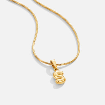 Chic Necklace With Bubble-Style Letter
