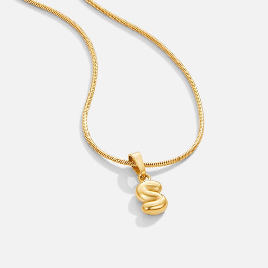 Chic Necklace With Bubble-Style Letter