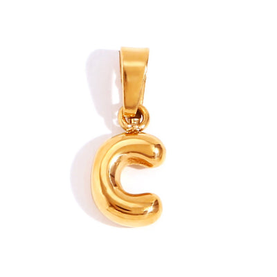 Chic Necklace With Bubble-Style Letter
