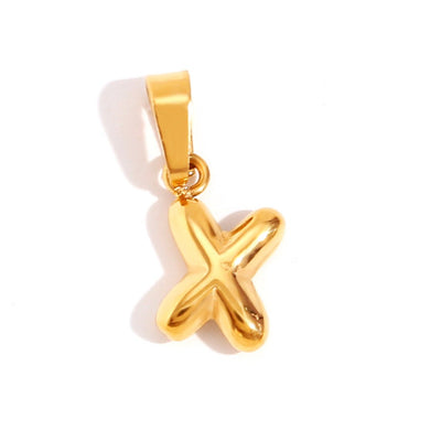 Chic Necklace With Bubble-Style Letter
