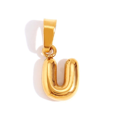 Chic Necklace With Bubble-Style Letter