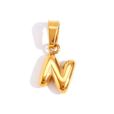 Chic Necklace With Bubble-Style Letter