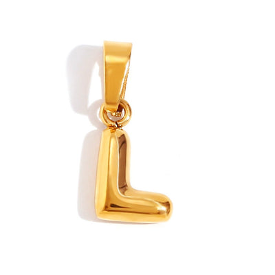 Chic Necklace With Bubble-Style Letter