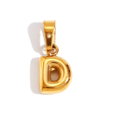 Chic Necklace With Bubble-Style Letter
