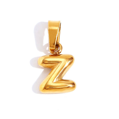 Chic Necklace With Bubble-Style Letter
