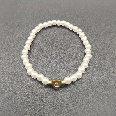 Chic Bracelet With A-Z Initial And Heart