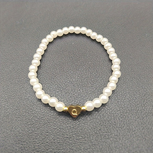 Chic Bracelet With A-Z Initial And Heart