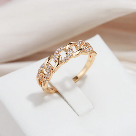 Chic Gold Chain-Link Ring